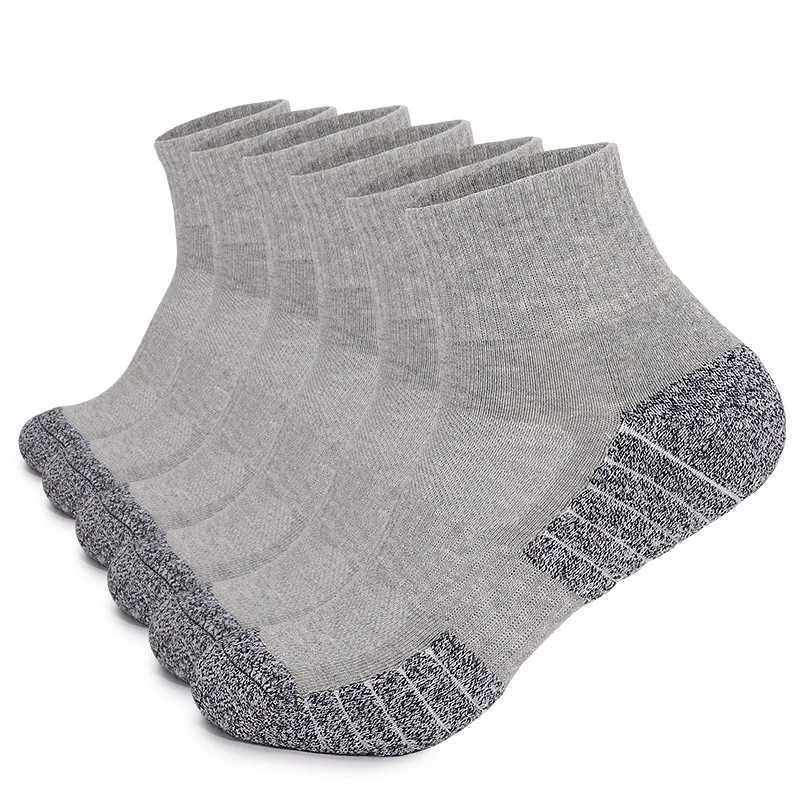 6 Pairs Outdoor Sports Socks Thickened Towel Bottomed Hiking Socks Sweat-Absorbing Short Tube Sports Running Socks Men Socks X250725