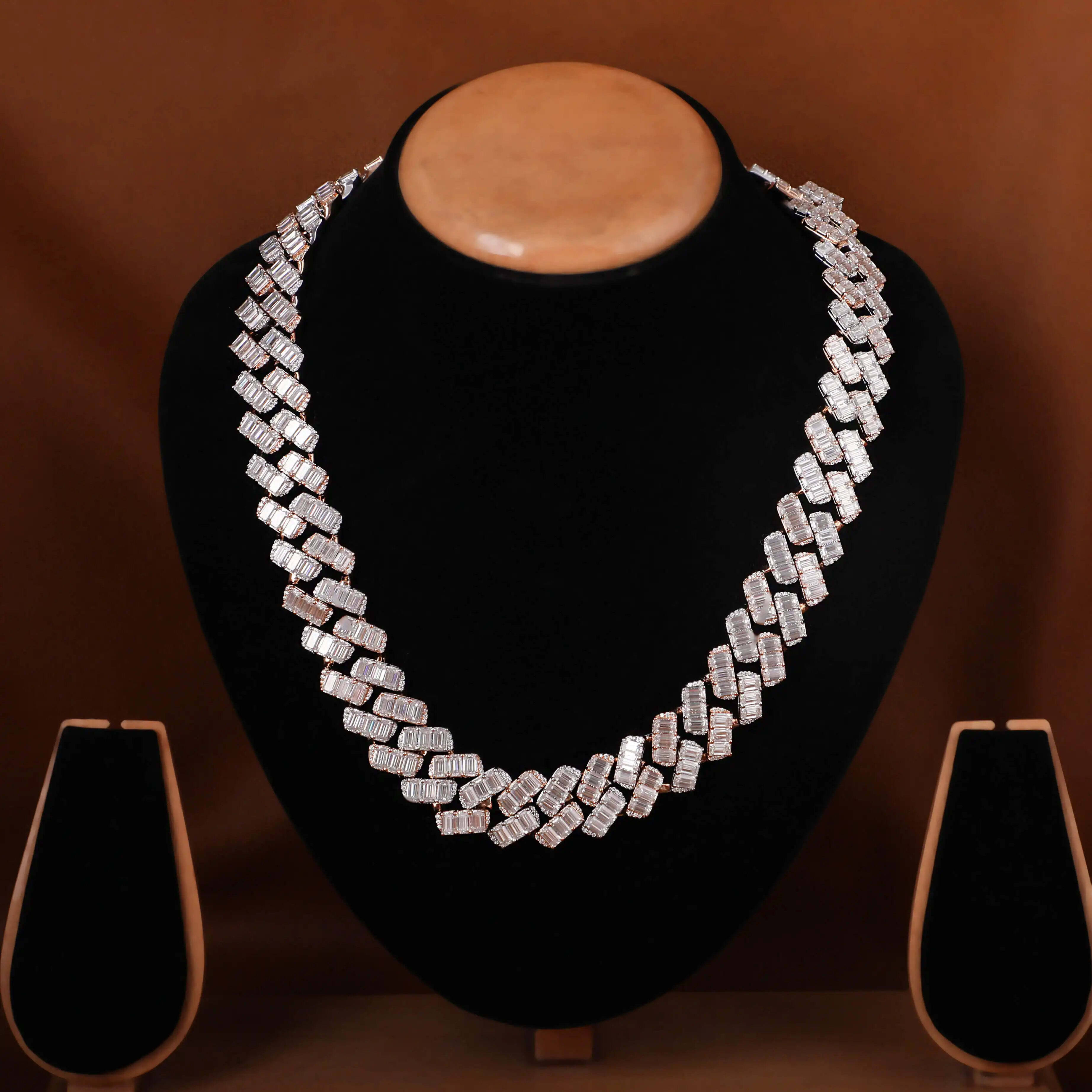 Custom 18mm Moissanite Diamond Cuban Link Chain 925 Sterling Silver Rose Gold Hip Hop Luxury Miami Style Body Jewelry to Gift