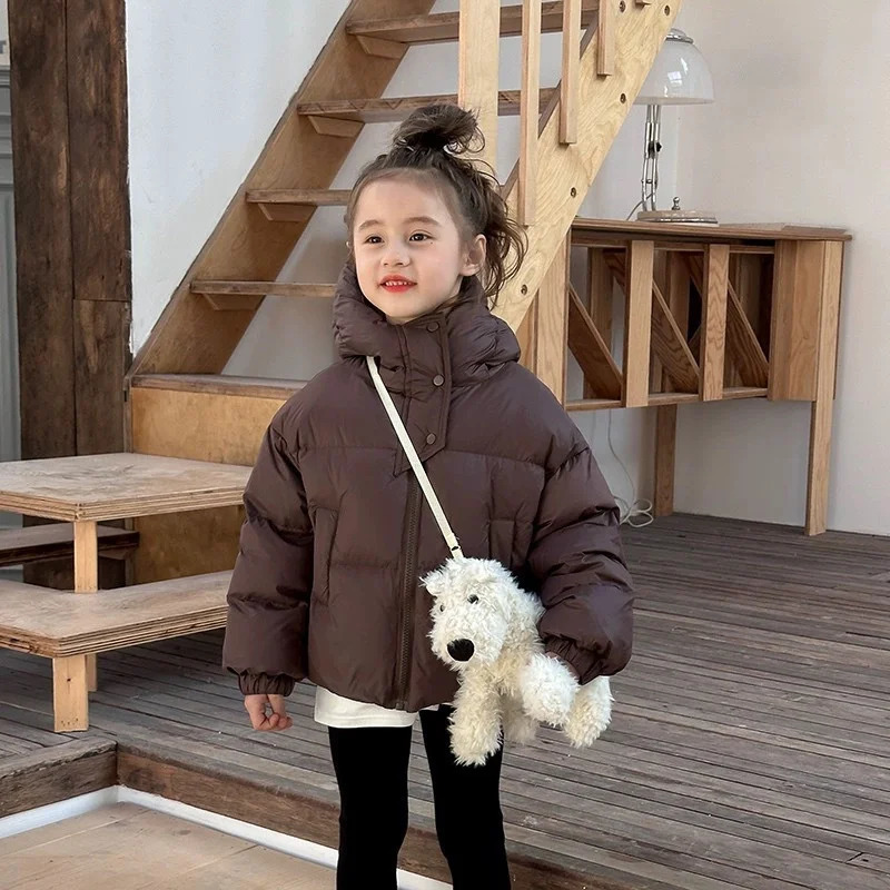 Winter Kids Warm Down Coats Autumn Children Cotton-Padded Jackets Boys Girls Clothing Baby Hooded Outerwear 3-12 Years 250724
