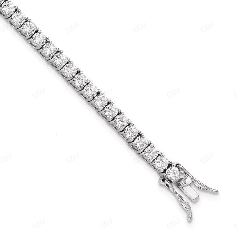 High Quality Pass Diamond Tester Hip Hop 925 Sterling Silver 3mm 8 Inch Moissanite Tennis Chain Bracelet