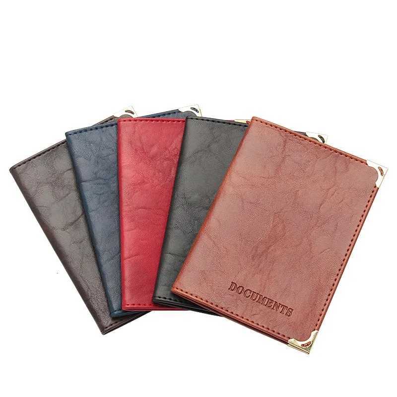 Women Man Leather Gold Copper Corner Driver License Cover Wallet Car Case Driving Documents ID Card Credit Holder Z250725
