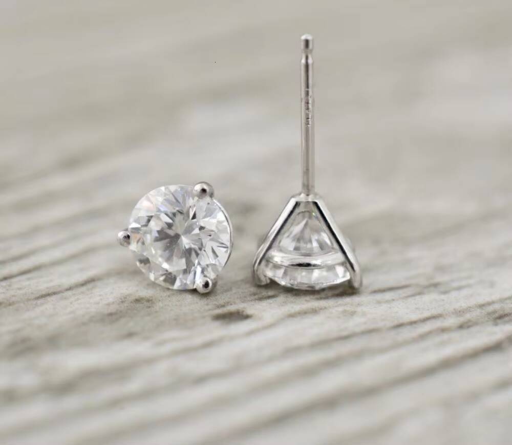 2024 Fine 14k 18k Gold Earrings Moissanite Diamond Earrings Jewelry for Women