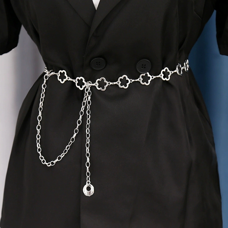 Chic Womans Adjustable Chain Belt Elegant Circlet Design Perfectly Complements Any Outfit