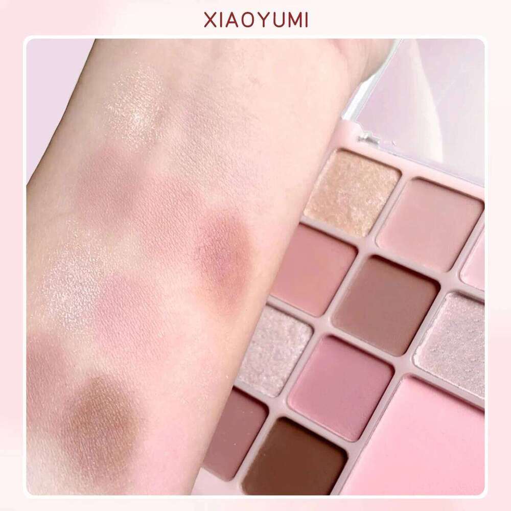 12-Color Eyeshadow Blush Palette Matte/Shimmer, Eye & Face Use, Contour, Highlight, Vegan, Certified, Unisex, Skin-Safe X250723 X250