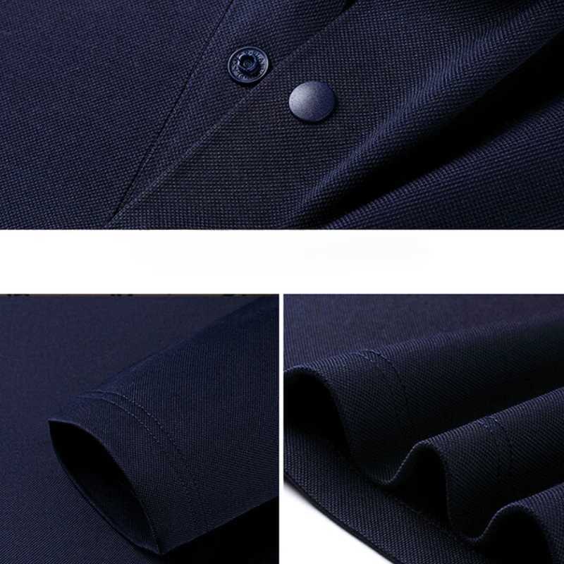 Inner Brushed Mens Long-Sleeved Polo New Autumn Golf T-shirt Luxury Goods Business Casual Top Plus Size Wool Mulberry Silk XJ250725