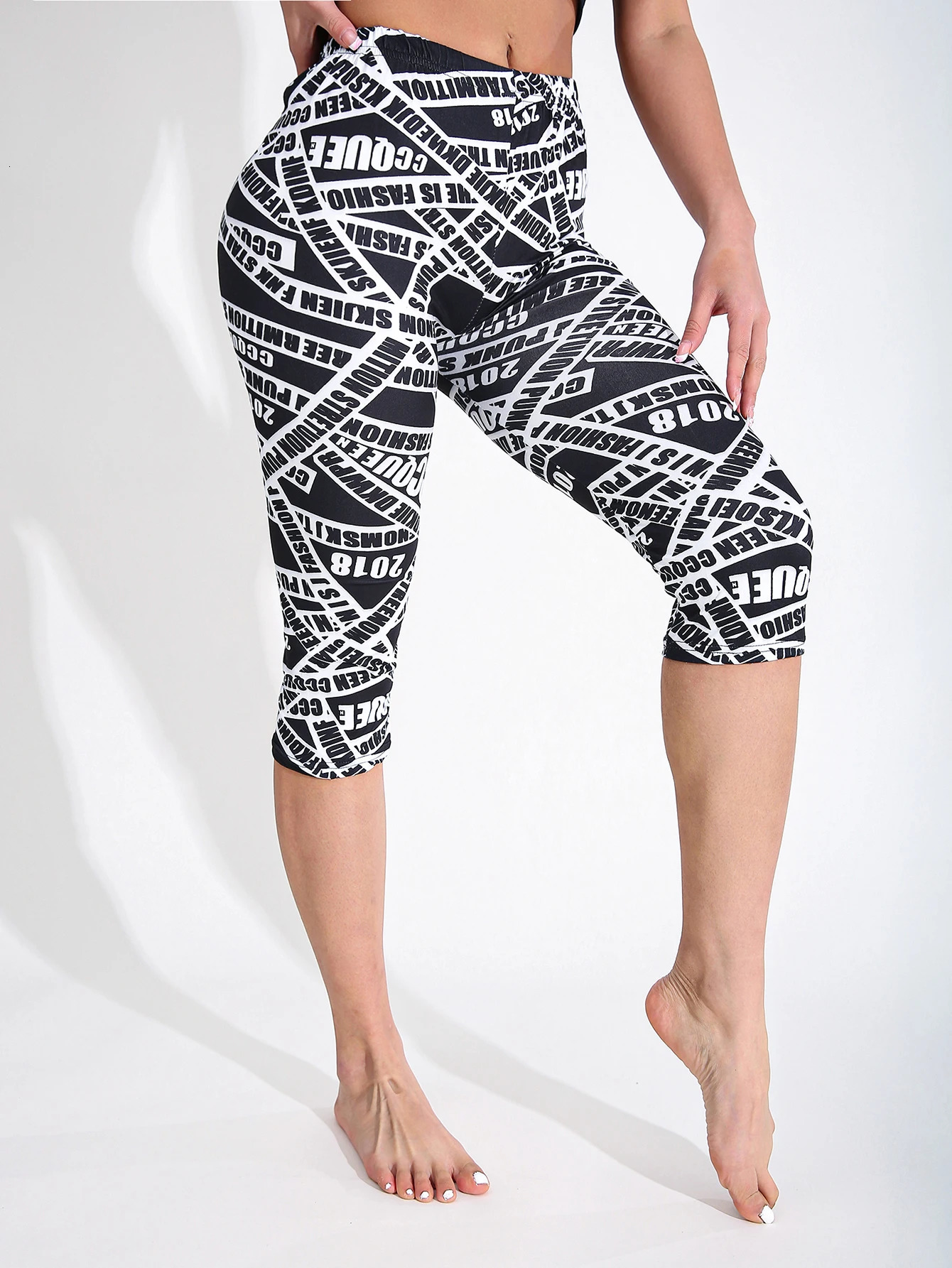 Summer Spring Fashion Casual Womens Seven point High Elasticity Legging Fitness Exercise Outerwear Slimming Yoga Pants 250725