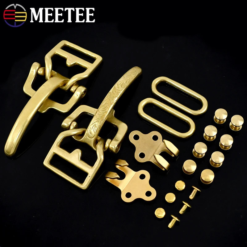 1Set=4Pcs 38mm Metal Buckle for Men Belt Rivet Screws Clasp Waistband Jeans Bag Connection Hook DIY Leather Craft Accessories 250723