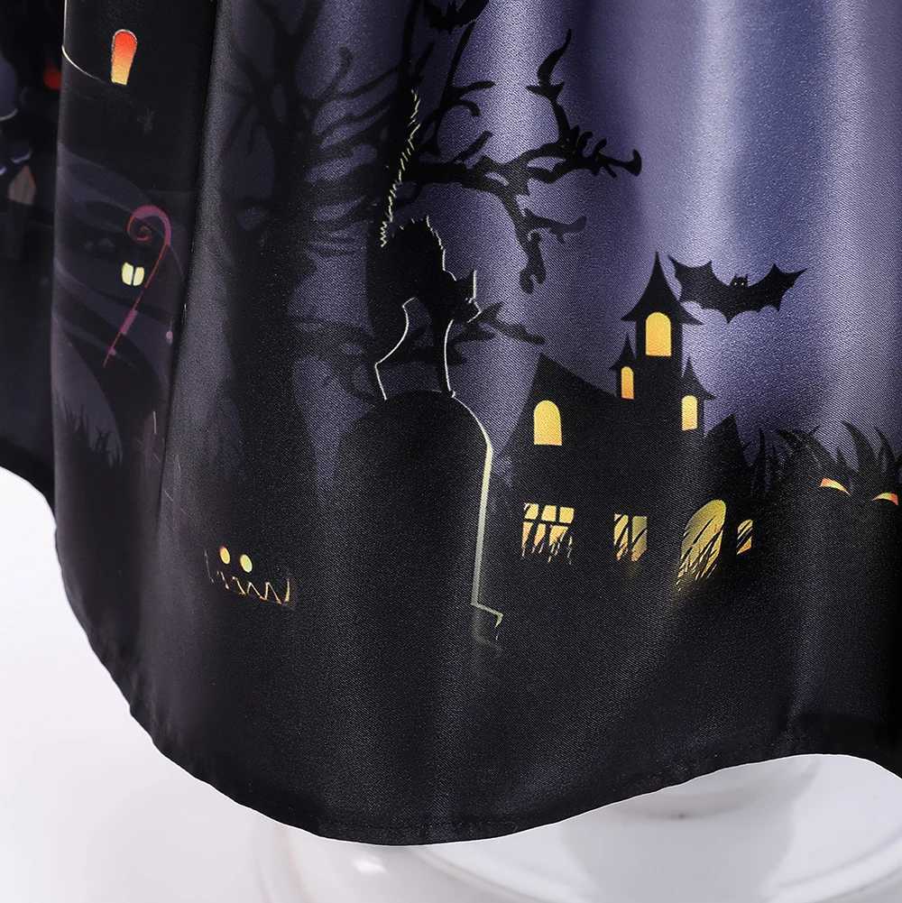 Black Halloween Costume For Kid Witch Cosplay Bat Princess Ghost Dress Fancy Carnival Par Vampire Dress Long Children Costumes Z250725