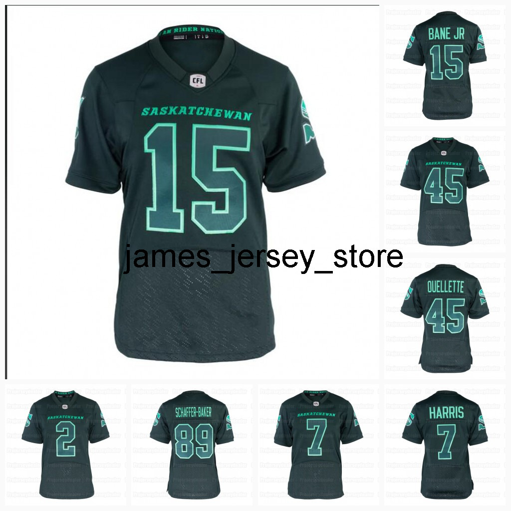 2024 Saskatchewan Roughriders CFL Rider Nation Football Jerseys Shawn Bane Jr Ouellette Trevor Harris