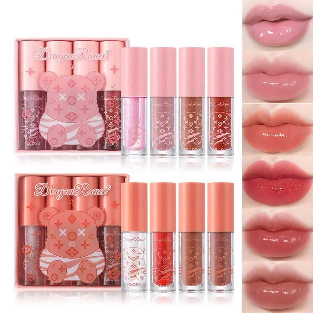 4 PCS Lip Ink Oil Set Hydrating Lip Gloss Pack Kit Moisturizer Waterproof Lip Tint Korean Makeup For Women CosmeticsXJ250724