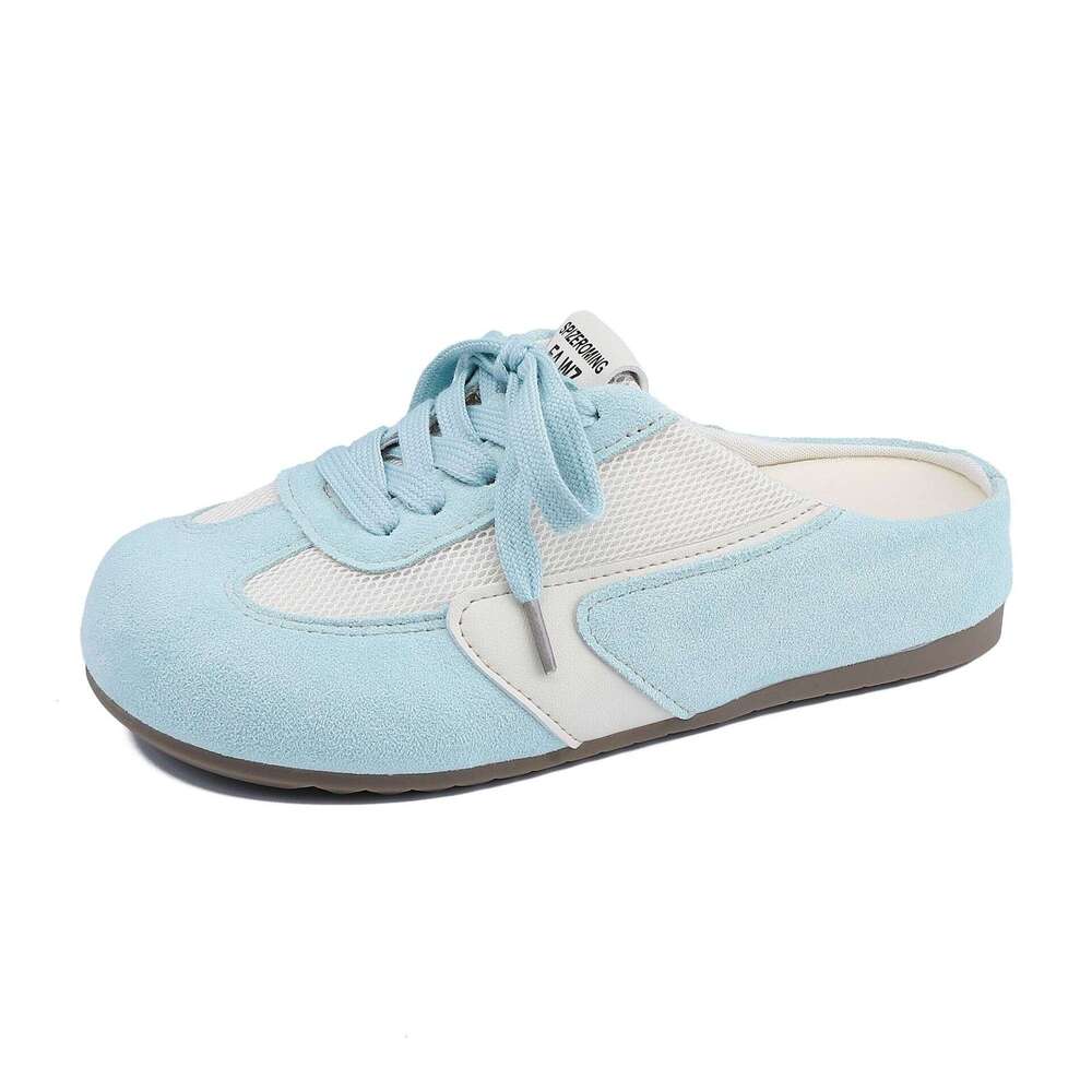 Designer Closed-Toe Half Slippers Summer Lazy Style Slip-On Mules Single for Women Outdoor Wear High-End Casual Shoes