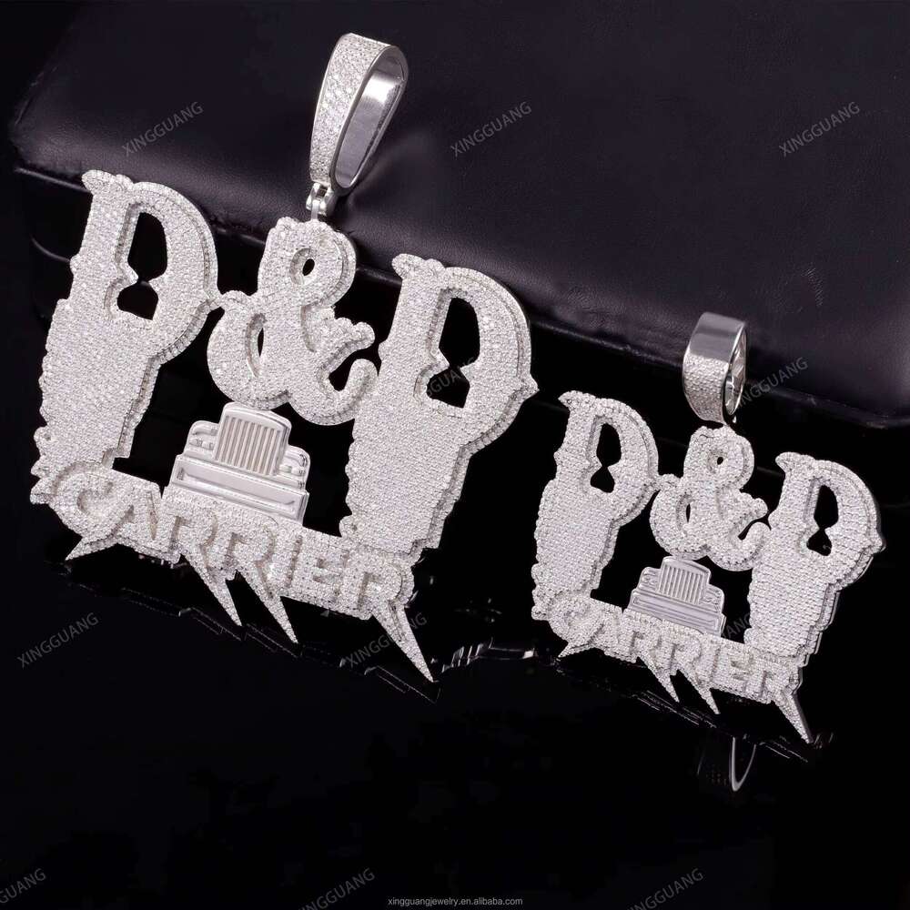 Personalized Gold Plated Sterling Sier Iced Out Pass Dia Tester Moissanite Stone Custom Pendant