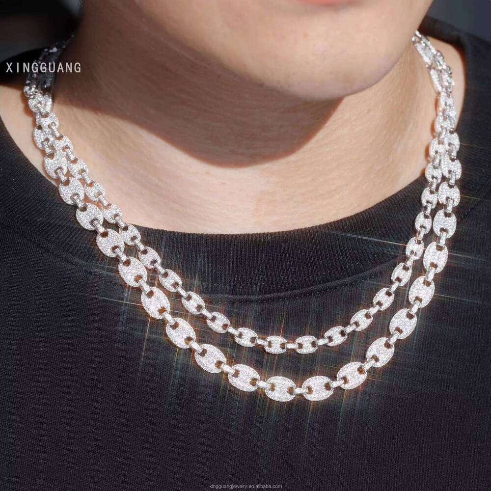New Arrival Link Fine Jewelry 6mm 8mm Sterling Sier Hip Hop Necklace VVS Moissanite Cuban Chain