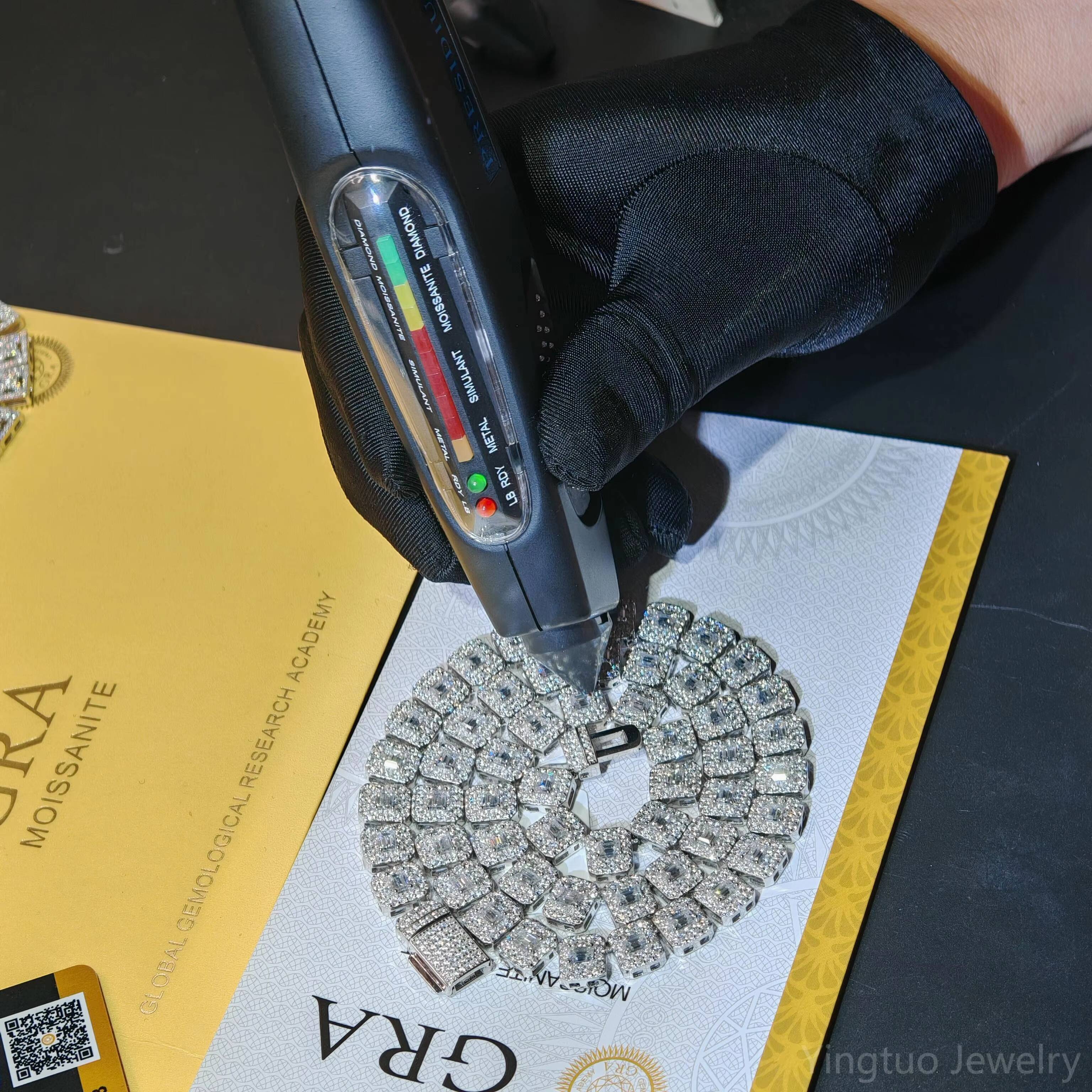 Luxury Men Women Hip Hop Iced Out Fine Jewelry S925 Silver Vvs Moissanite Tennis Chain Necklace Bracelet