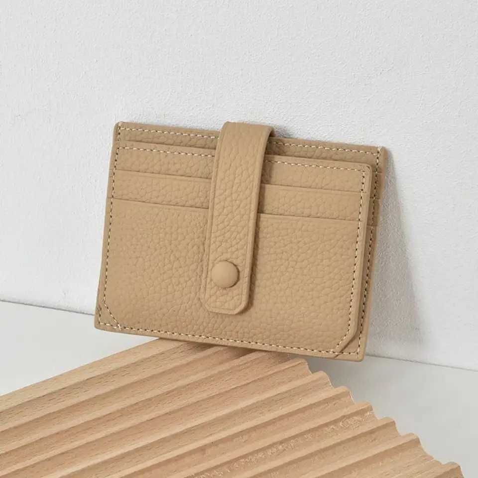 Ultra-Thin Card Bag Leather Holder Women Men Slim Wallet Small Coin Purse Bank ID Card Case Package Pouch Card Cover Z250725