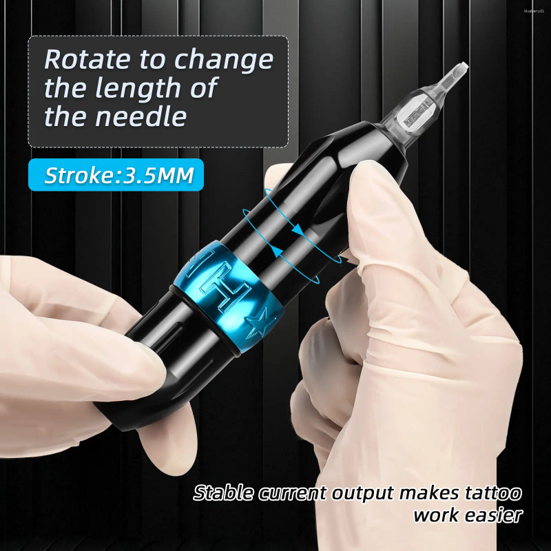 Tattoo Guns Kits Gun Kit Rotary Pen Mini Power Supply 20pcs Needles Practice Inks Pigment Complete Machine