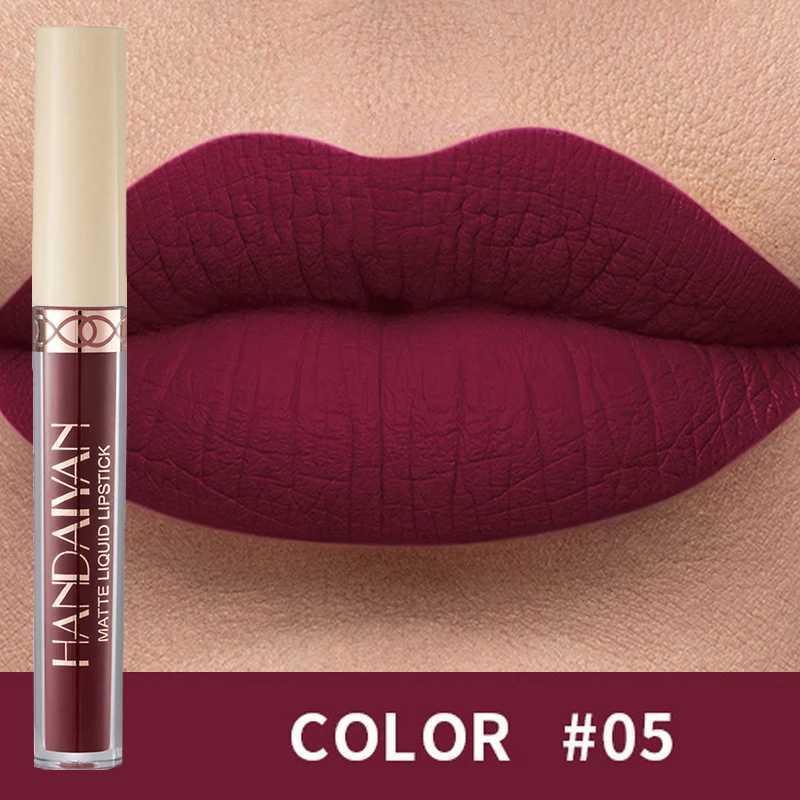 Handaiyan 12 Colors Matte Dark Purple Lip Gloss Longlasting Red Nude Nude Liquid Lipsticks Non-stick Cup Lip Tint Makeup PigmentXJ250724