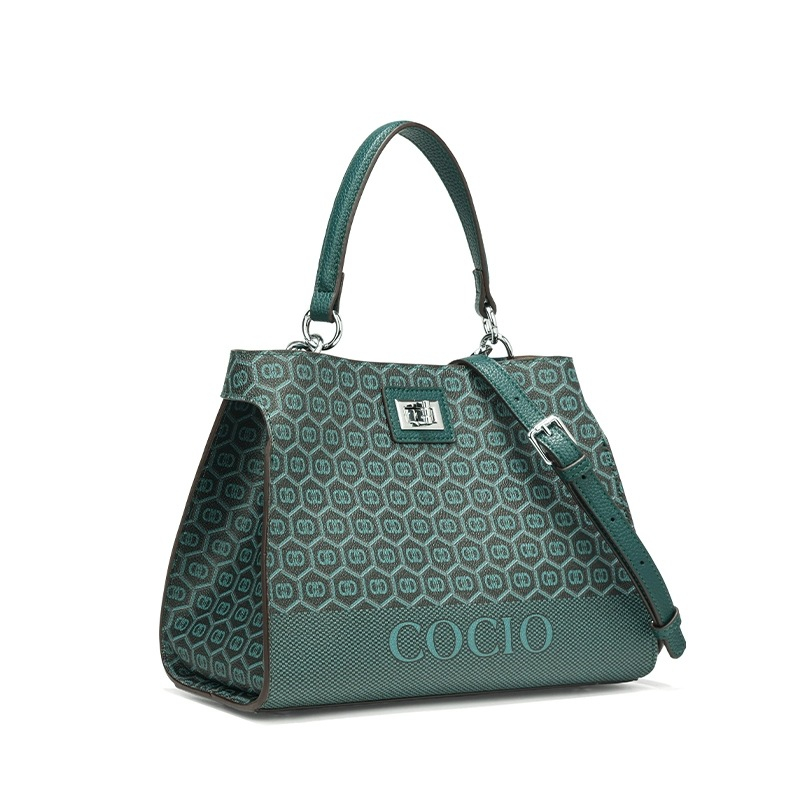 COCIO designer bag New peacock green handbag fashion new luxury womens bag large capacity casual vintage crossbody bag