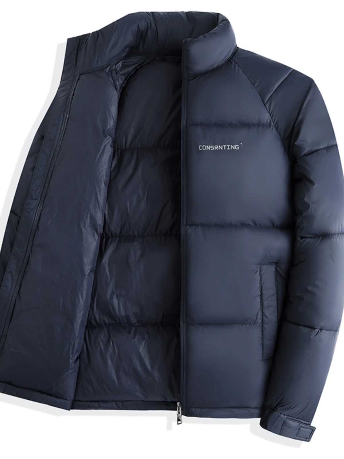 Mens Winter Cotton Jacket Stand Collar Down Cotton Coat Warm Bread Sle Printed Color Fashion High Quality X250725