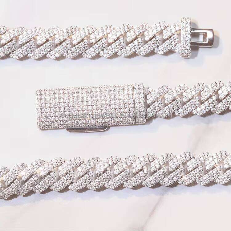 XG 10mm Chain Necklaces for Men Pass Dia test Sier Iced Out Vvs Moissanite Cuban Link Chains