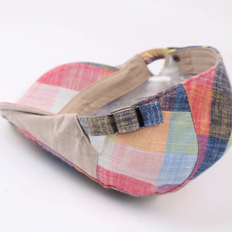 QBHAT Unisex Cotton Linen Colorized Plaid Berets Women Men Casual Peaked Cap Retro sboy Hats British Flat Ivy Caps 250723