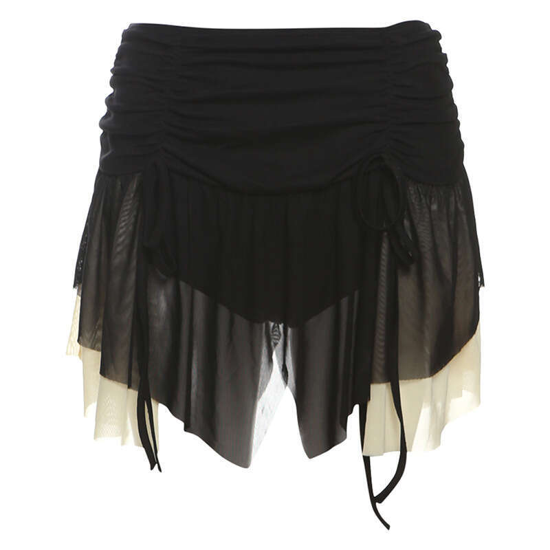 2025 Women's Summer New Sexy Strapless High-Waisted Short Skirt Set for Women 5e1