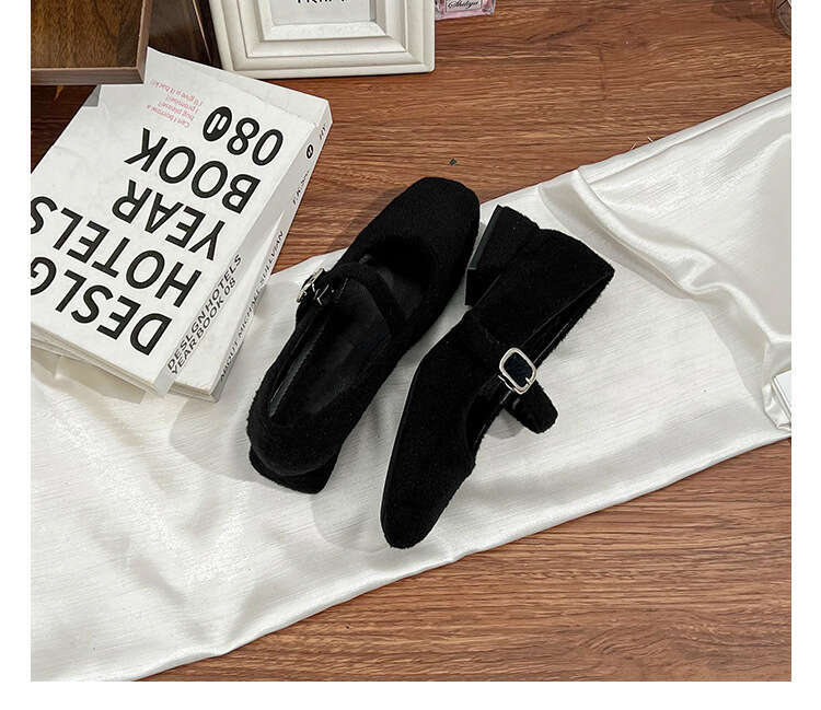 New High Heels Women, Outdoor Wear, High-End Chunky Heel Mary Jane Shoes, 2025 French Style Shallow Mouth Single Shoes for Women