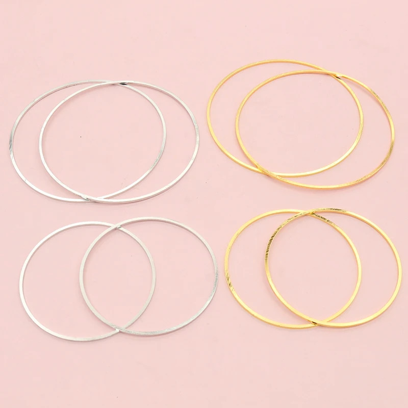 10pcs 60mm 80mm Brass Closed Ring Earring Wires Big Hoops Pendant Connectors Rings For DIY Jewelry Making Supplies Accessories 250723