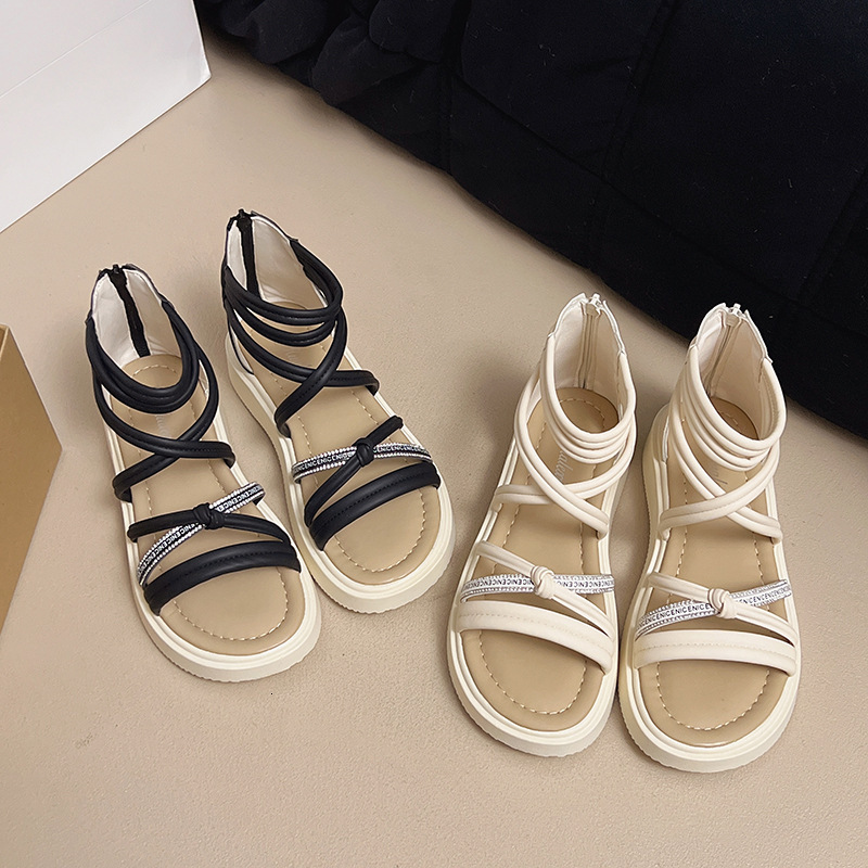 Ddmysports Platform Fairy Cross Elastic Strap Summer New Versatile Open Toe Women S Sandals Outdoor Shoes