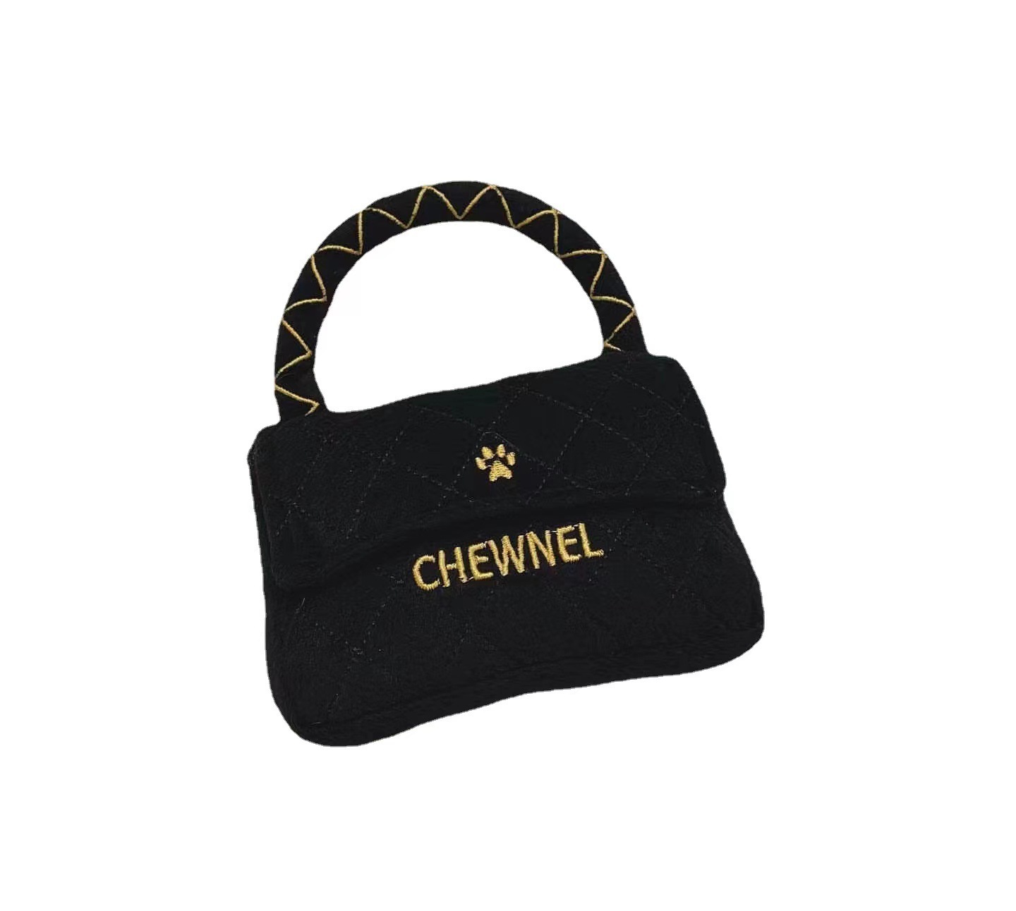 Luxury Pets Dogs Chew Toy: Squeaky Black & White Handbag Perfume Bottle Collection