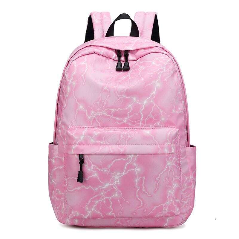 Middle School Canvas Men's And Women's Travel Printed Backpack Starry Lighing Student Bag