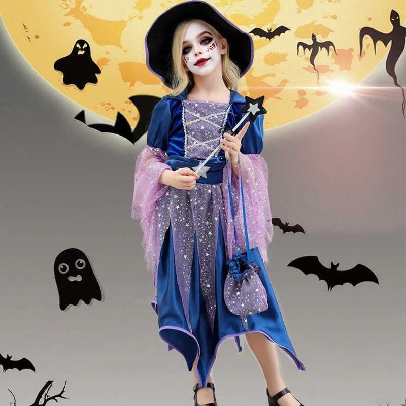 Halloween Costumes for Kids Witch Cosplay Costumes Black-and-red Vampire Robes Fancy Dresses Boy and Girl Masquerade Ball Gifts Z250725