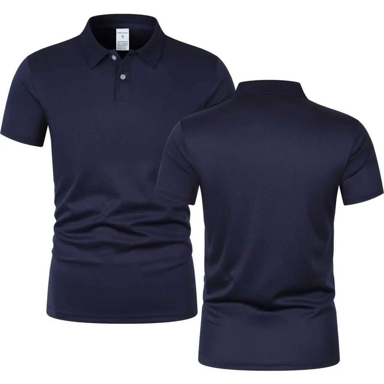 2025 New Summer Mens Short Sleeve Collar T-shirts New Solid Color Casual Polo Shirt Trendy Breathable Loose Basic Splice Top XJ250725