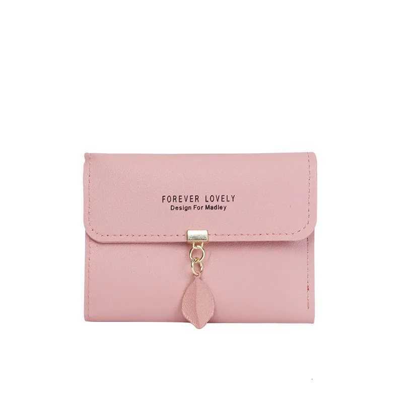 Small Wallet PU Leather Leaf Pendant Card Holder Organizer Zipper Coin Purse for Women Wallet Z250725