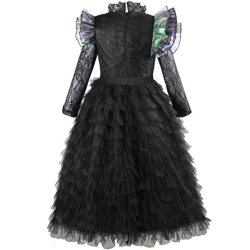 Wicked Elphaba Dress Halloween Witch Performance Costume Girl Evil New Movie Role Playing Outfits Kids Black Dress Z250725