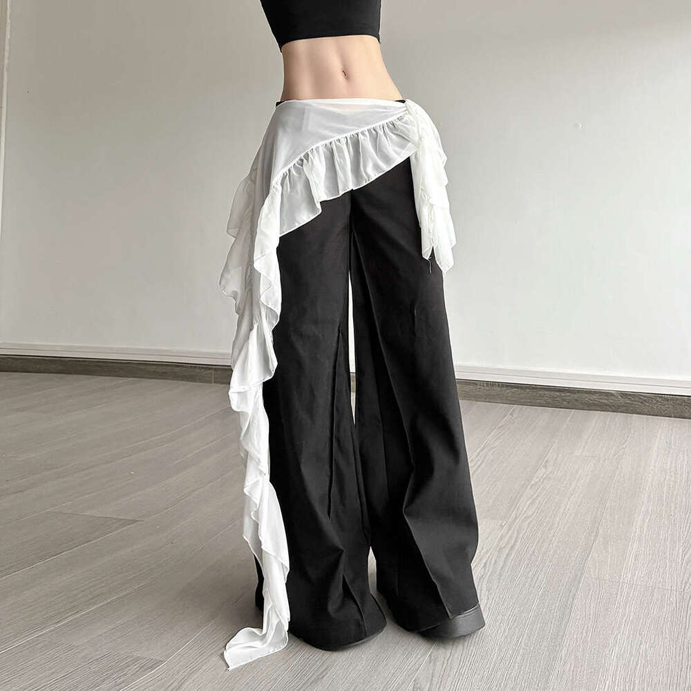 2025 New Fashion Trend Casual Slim Fit Versatile Irregular Ribbon Waist Decoration Women's Clothing e4b