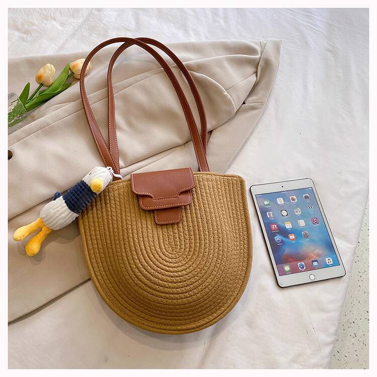 Luxury Brand Designer Bag Zuosaosjia French Retro Summer Women's Half Round Underarm Single Shoulder Crossbody Bag Versatile Beach Vacation Beach