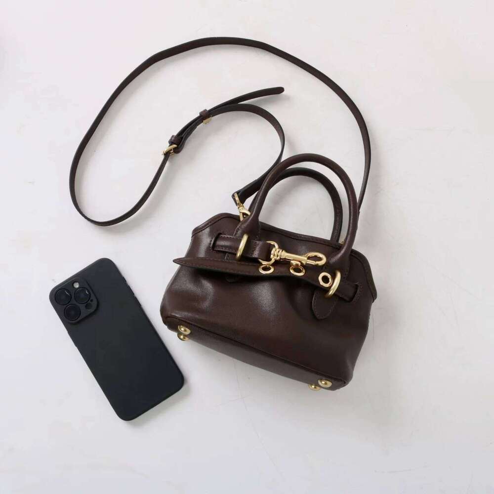 Genuine Leather Vintage Mini 2025 Design Top-Layer Sheepskin Single-Shoulder Crossbody Bag Fashion Ladies Handbag