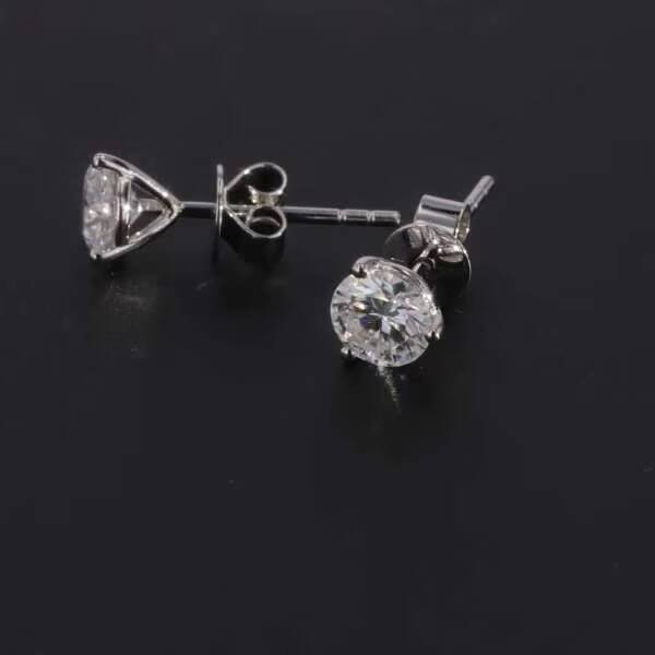 2024 Fine 14k 18k Gold Earrings Moissanite Diamond Earrings Jewelry for Women