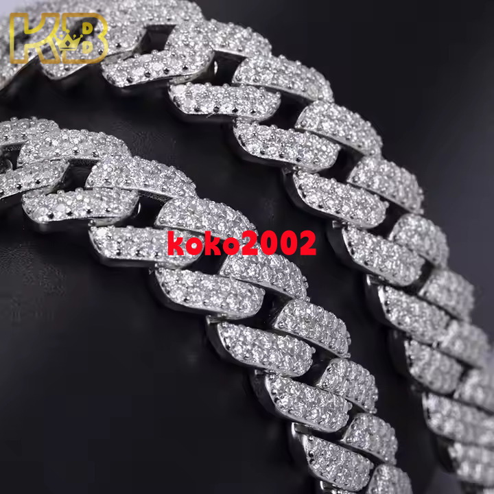 Moissanite Chain for China Manufacturer Whole Sale Available Stock Goods New Design Crystal Zirconia Moissanite Chain