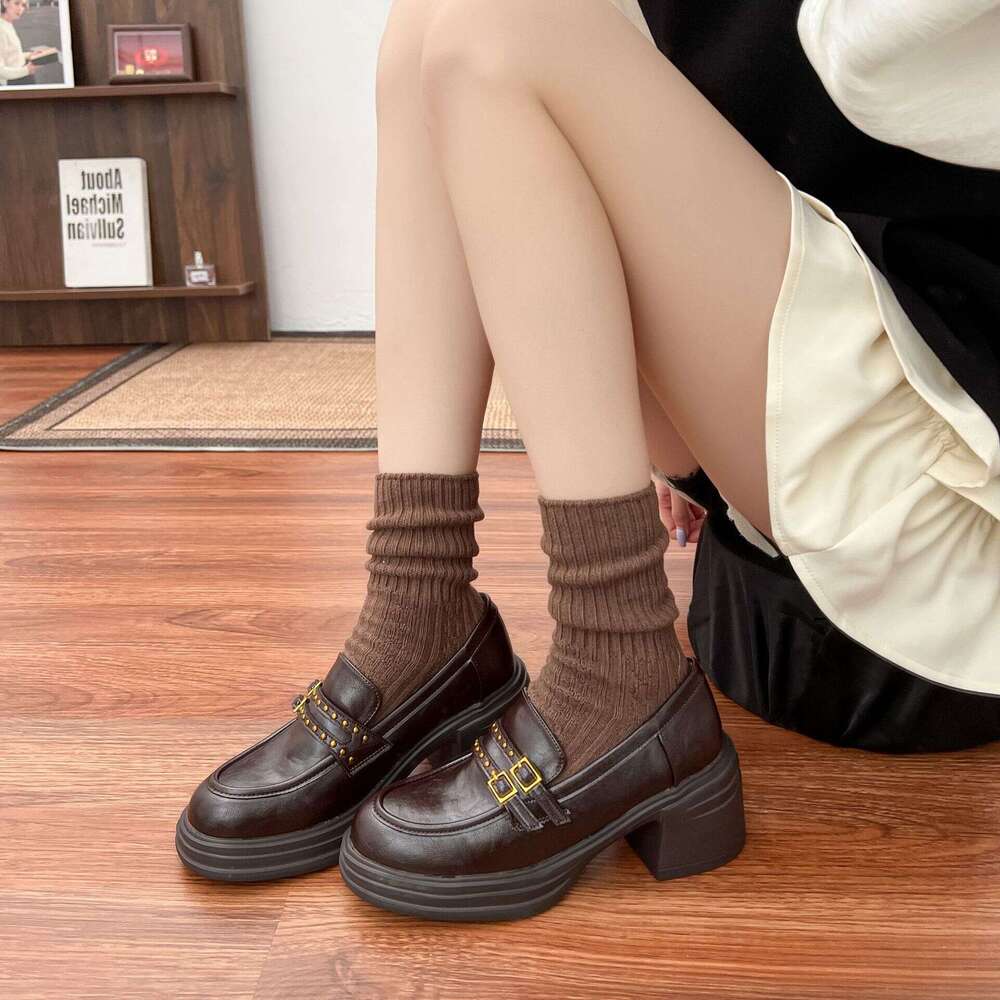 British Small Leather High-End Versatile Women's Loafers Comfortable Soft Sole College Style Uniform Shoes