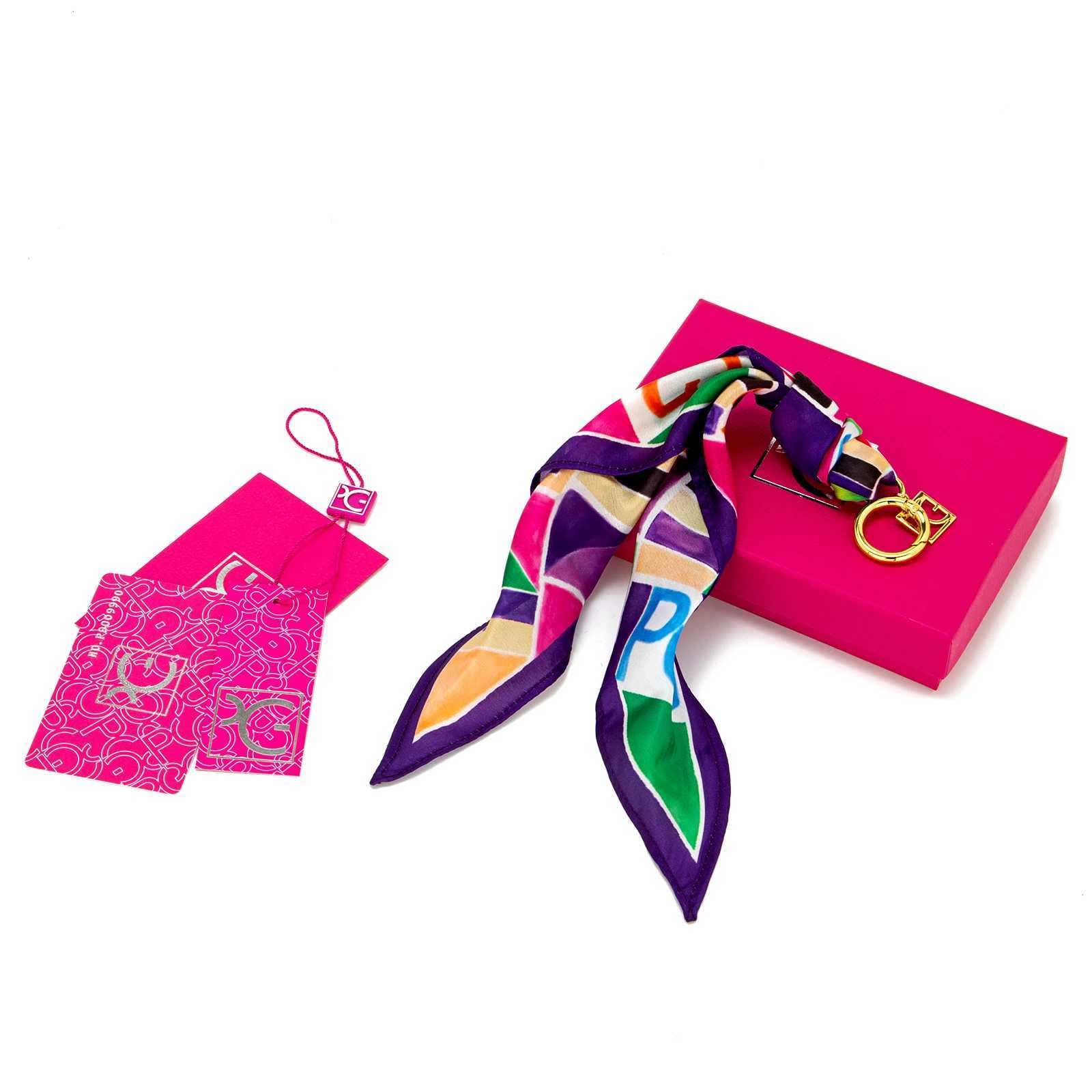 Pg Women's Silk Scarf Accessories Temperament Pendant Luggage Accessories Fashionable Street Multi-style Luggage Accessories 250715