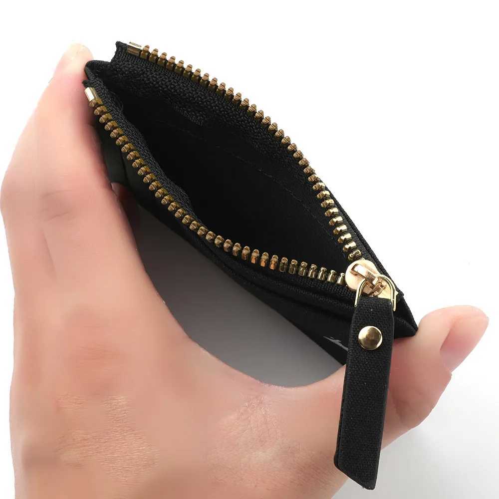 Canvas Material Large Capacity Ultra-thin High-quality Simple Multi-Card Coin Zipper Wallet ID Card Bag Z250725