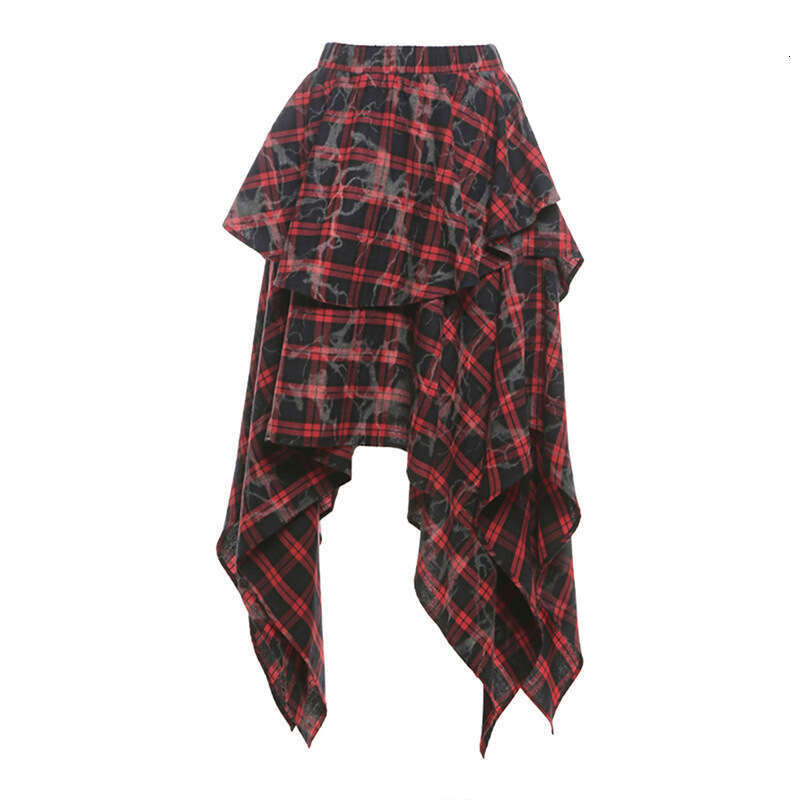 2024 Autumn New Women's Solid Color Zipper Long Sleeve Jacket Fashion High Waist Plaid Skirt 2ba
