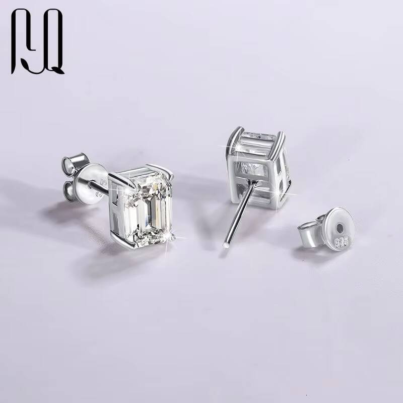 PYQ Multiple Shapes Moissanite Earrings 925 Vintage Sterling Silver Stud Earrings for Women Earing Sets Women Earings