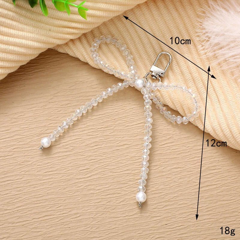 New Creative Personality Pearl Bowknot Pendant Bag Phone Case Keychain Ornament Exquisite Small Gift Accessories