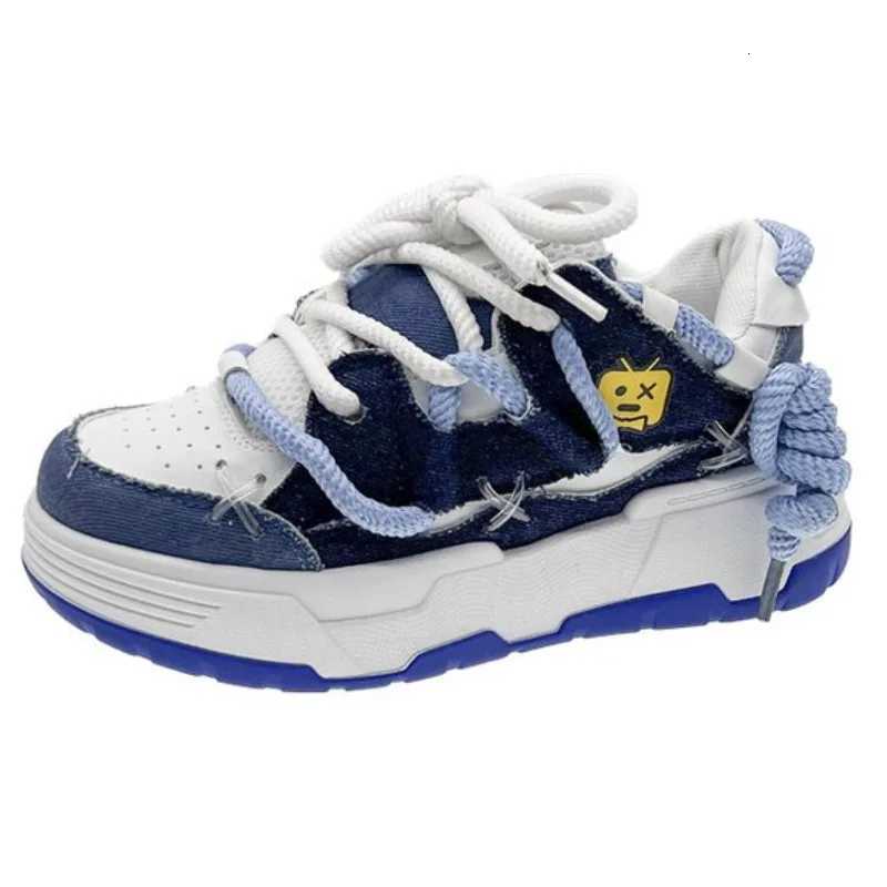 Women Chunky Sneakers Casual Fi Comfortable Board Shoes Korean Style Lightweight Lace Up Non-Slip Flats Womens Shoes XJ250725