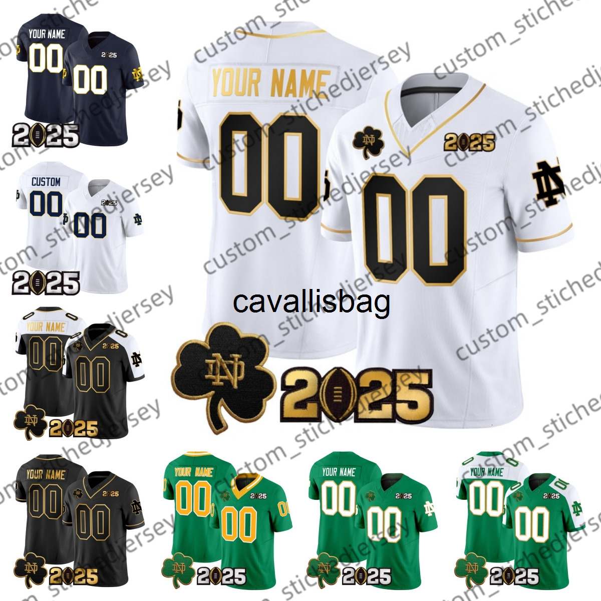 Notre Dame Fighting Irish 2025 College Football Jersey - Leonard Hartman Estime Morrison Love
