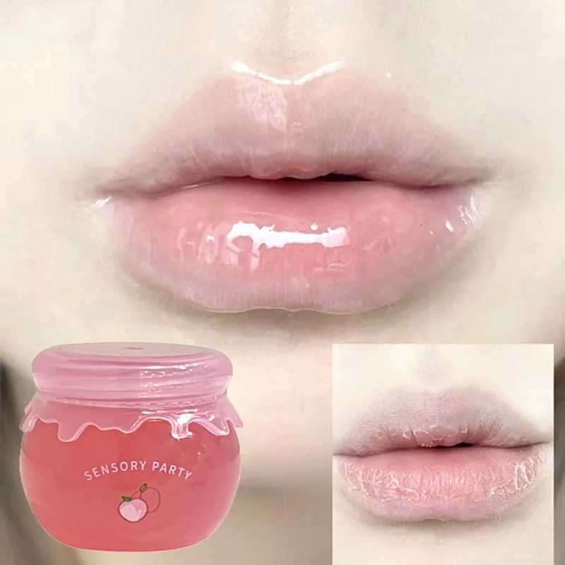 Green Grapes Clear Lip Gloss Maintenance Moisturizing Lip Balm Exfoliating Scrub Nourishing Lips Care Peach Water Gloss Lip TintXJ250724