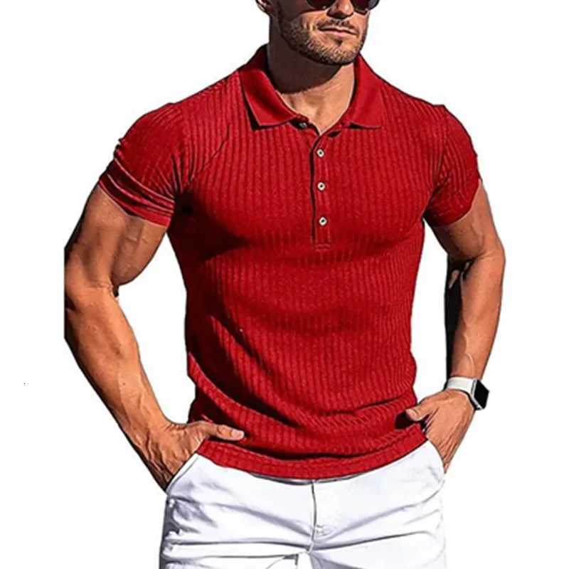 Mens Polo Shirt Solid Color Short-Sleeved T-Shirt Sports Leisure High Quality Fashion Mens Wear XJ250725